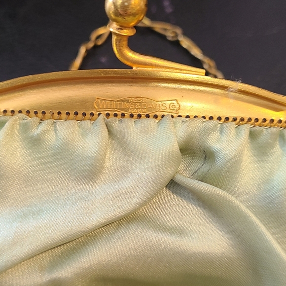 Antique Whiting & Davis 1920s Enamel Mesh Hand Bag - Picture 4 of 4